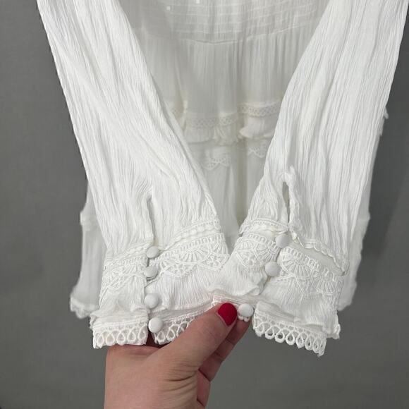 $329 AllSaints Mini Dress Womens 10 Vintage Romance Boho Chic Cottagecore Fairy - Picture 9 of 16